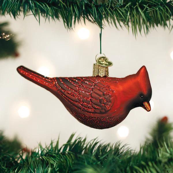 Ornament - Blown Glass - Northern Cardinal