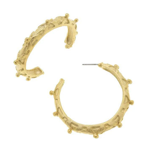 Earrings - Ribbon Hoops - 24kt Gold Plated