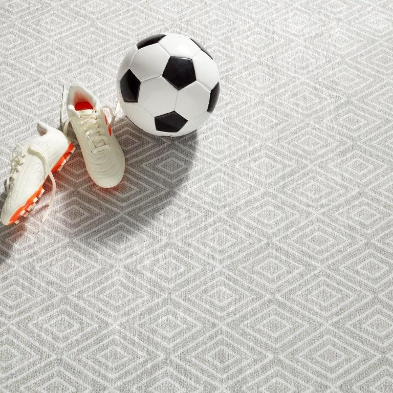 Rug - Machine-Washable - Diamond Platinum/White