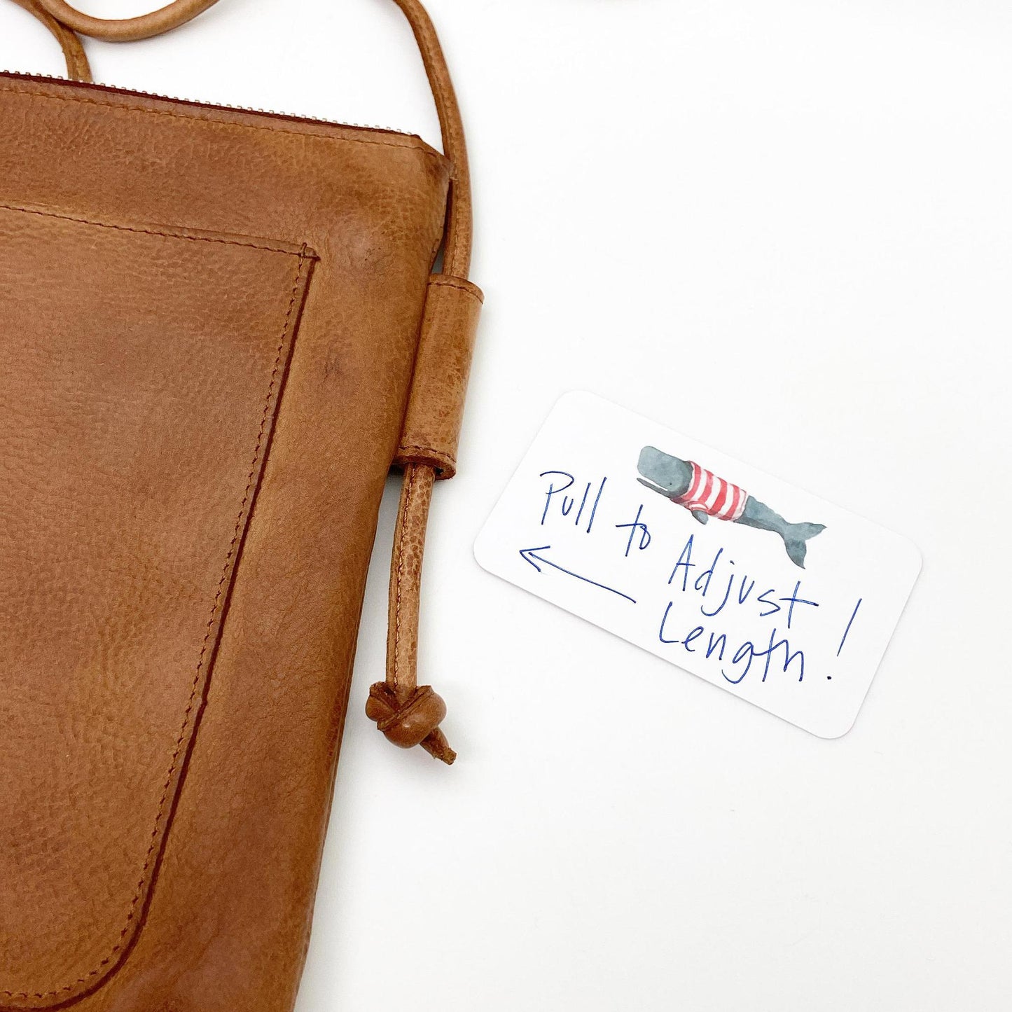 Handbag - Leather "Grab & Go" Crossbody - Sky Blue