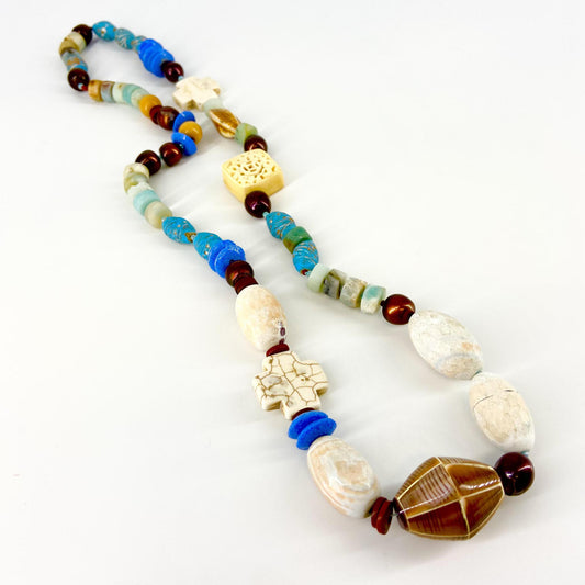 Necklace - Carved Bone Medallion