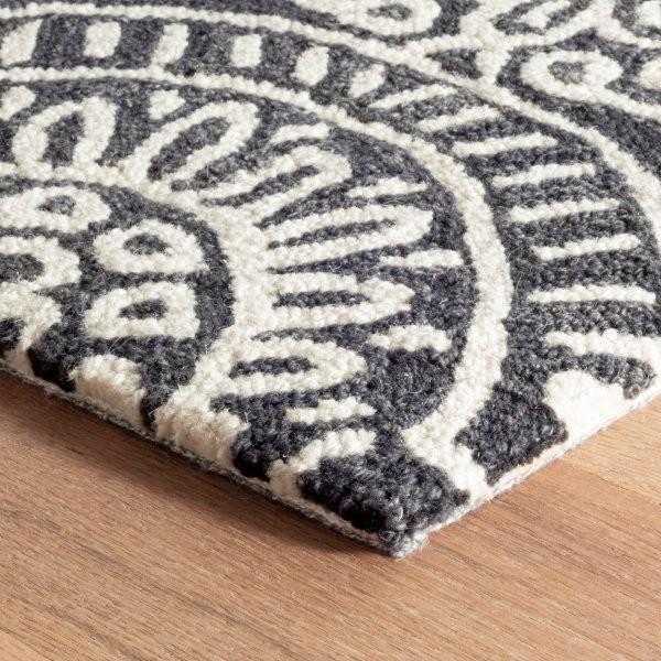Rug - Micro Hooked Wool - Temple Charcoal