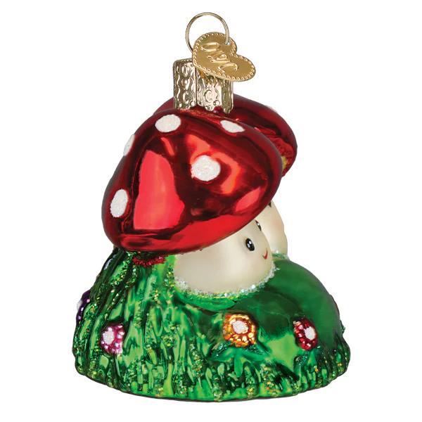 Ornament - Blown Glass - Happy Mushrooms