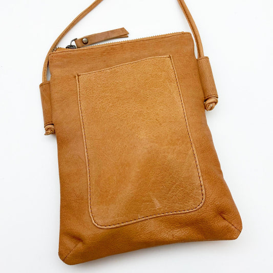 Handbag - Leather "Grab & Go" Crossbody - Cognac