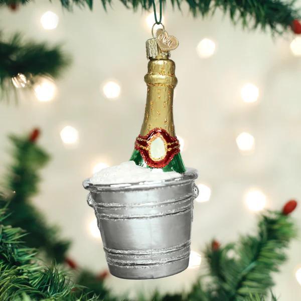 Ornament - Blown Glass - Chilled Champagne