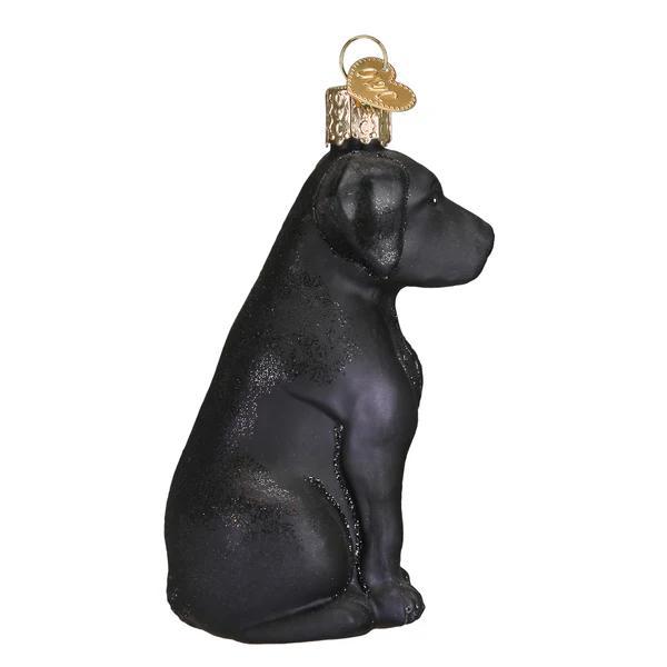 Ornament - Blown Glass - Black Labrador