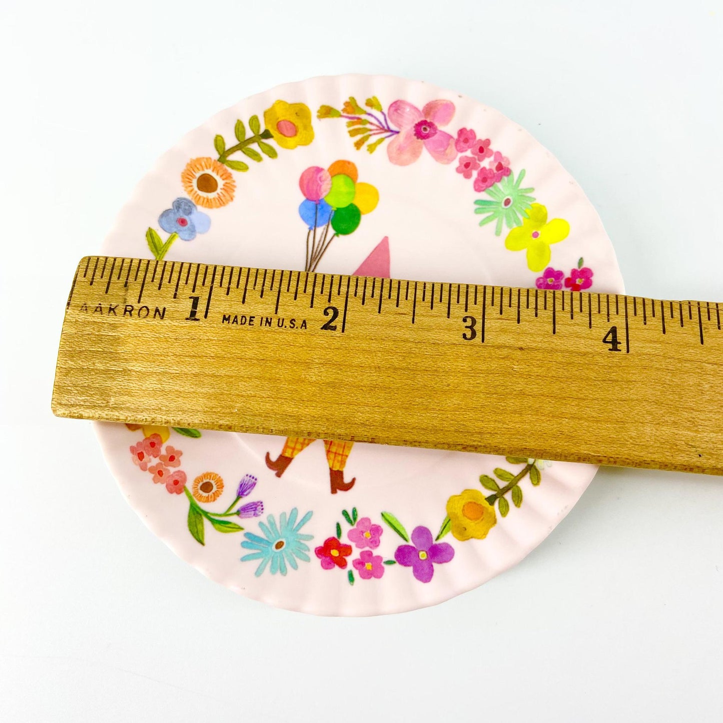 Plate/Coaster - Celebrate - Melamine - 4" - Pink