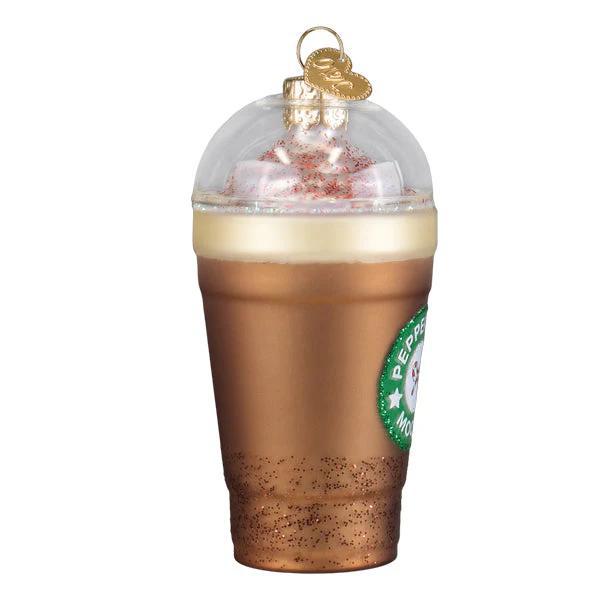 Ornament - Blown Glass - Peppermint Mocha