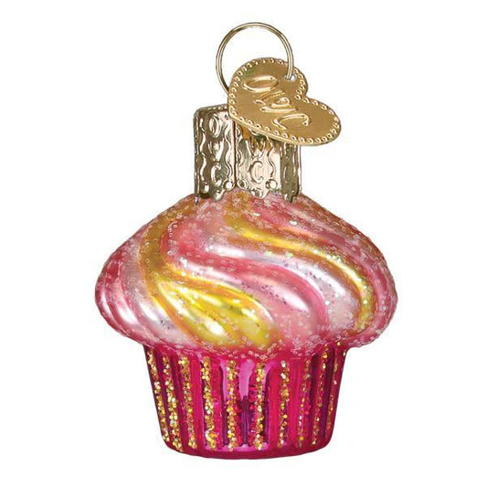 Ornament - Blown Glass - Mini Cupcake