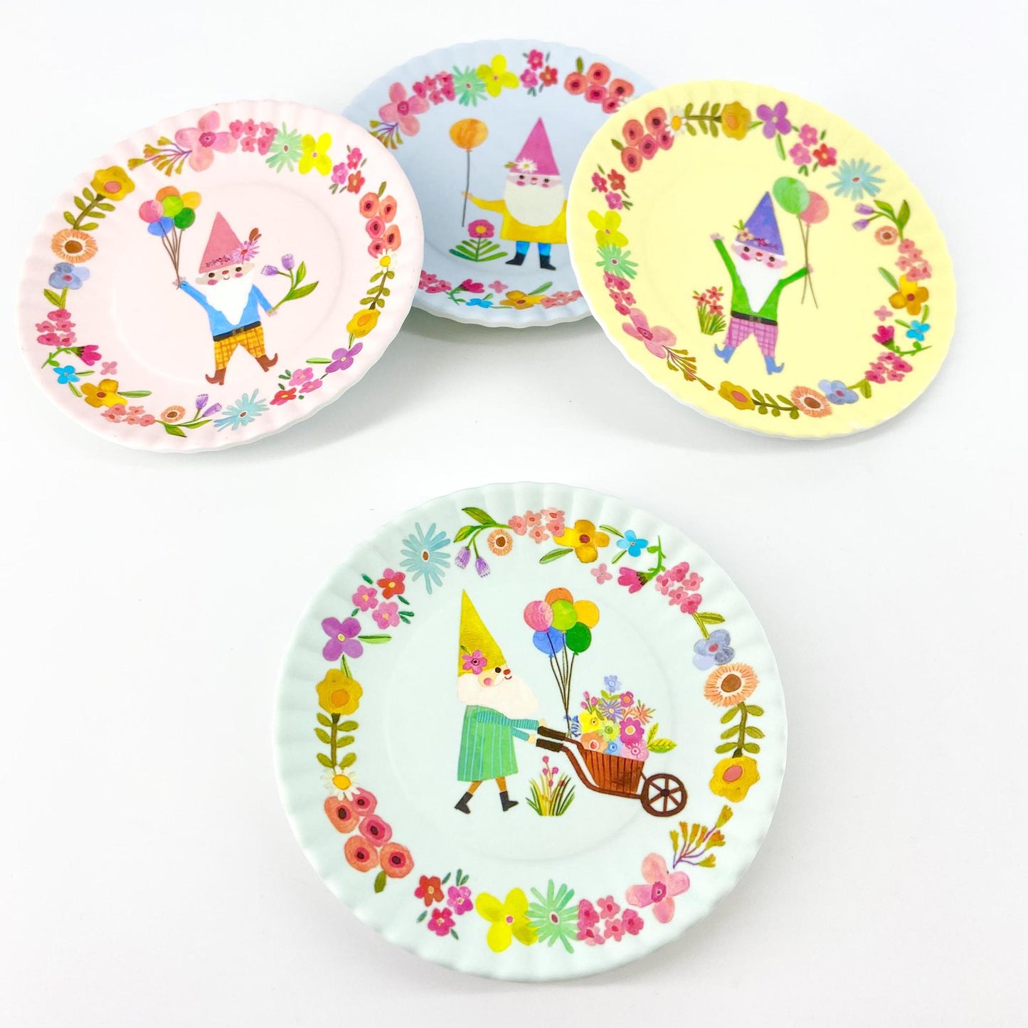 Plate/Coaster - Celebrate - Melamine - 4" - Pink