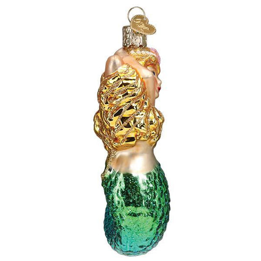Ornament - Blown Glass - Seashell Mermaid