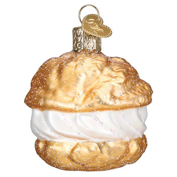 Ornament - Blown Glass - Cream Puff