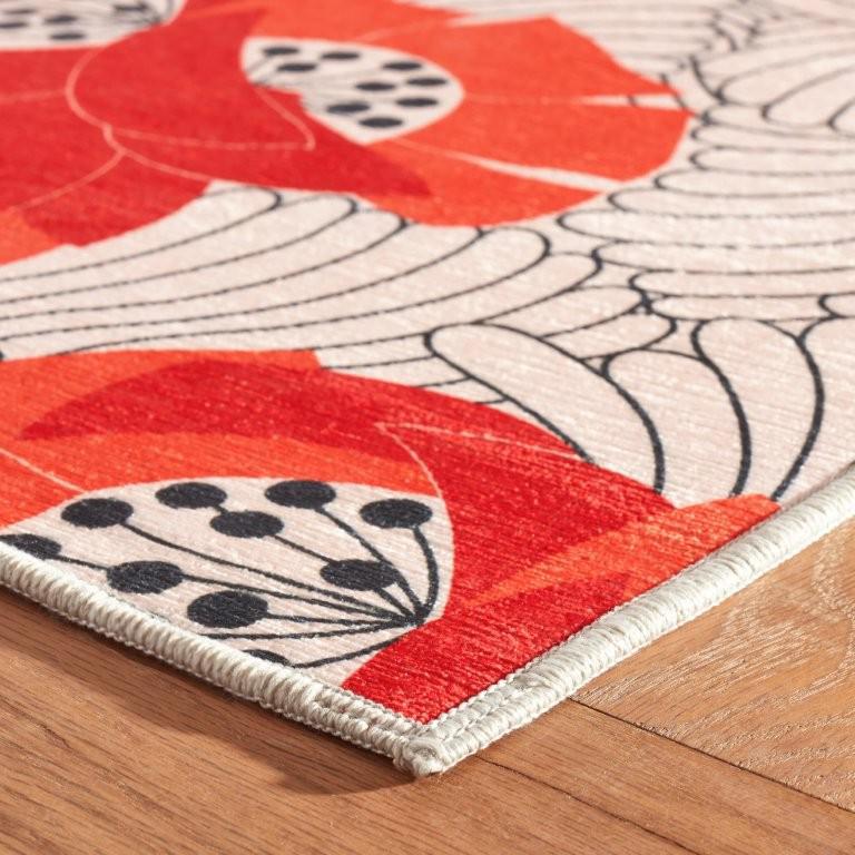 Rug - Machine Washable - Japanese Poppy Multi