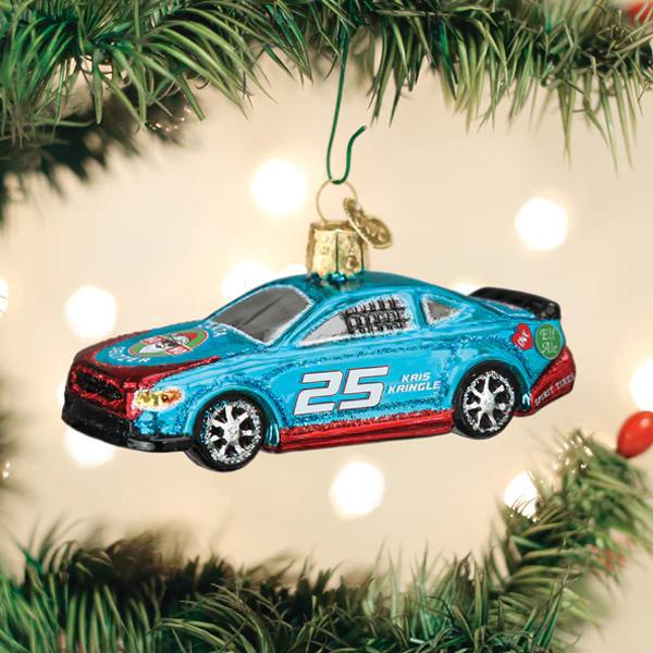 Ornament - Blown Glass - Racing Sports Car