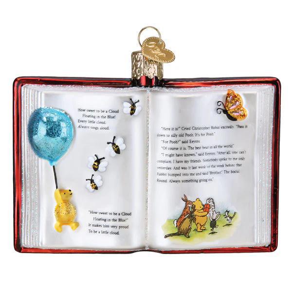 Ornament - Blown Glass - Winnie-the-Pooh Book