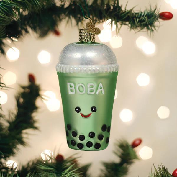 Ornament - Blown Glass - Boba Tea