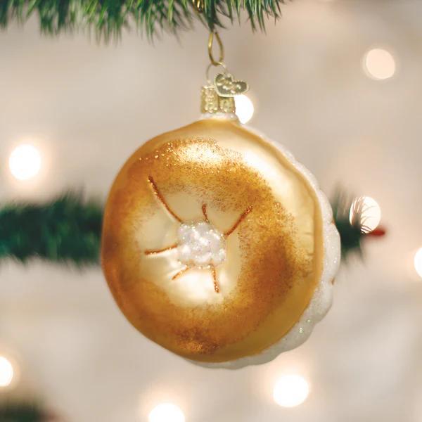 Ornament - Blown Glass - Bagel