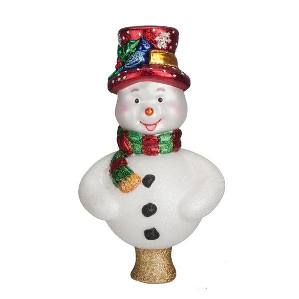 Ornament - Blown Glass - Frosty Tree Top