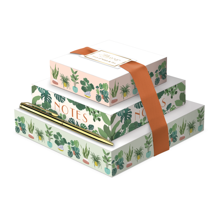 Notepads - Tower of Three & 1 Pen - Plant Lady
