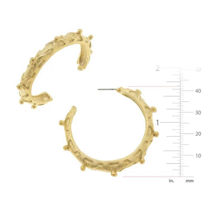 Earrings - Ribbon Hoops - 24kt Gold Plated