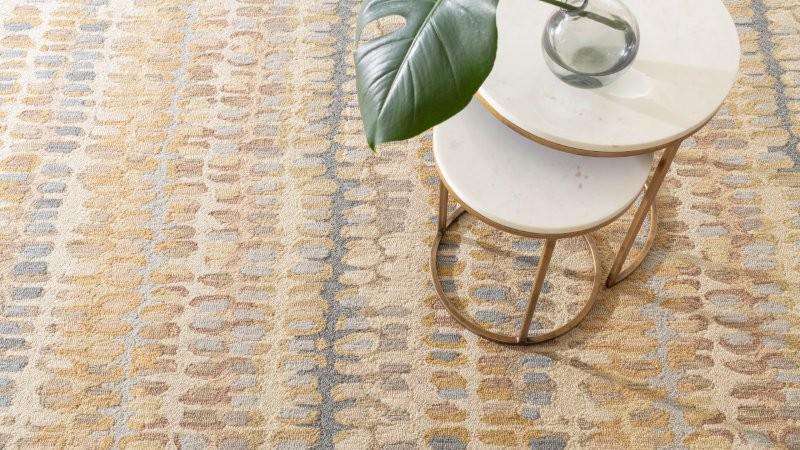 Rug - Micro Hooked Wool - Paint Chip Natural