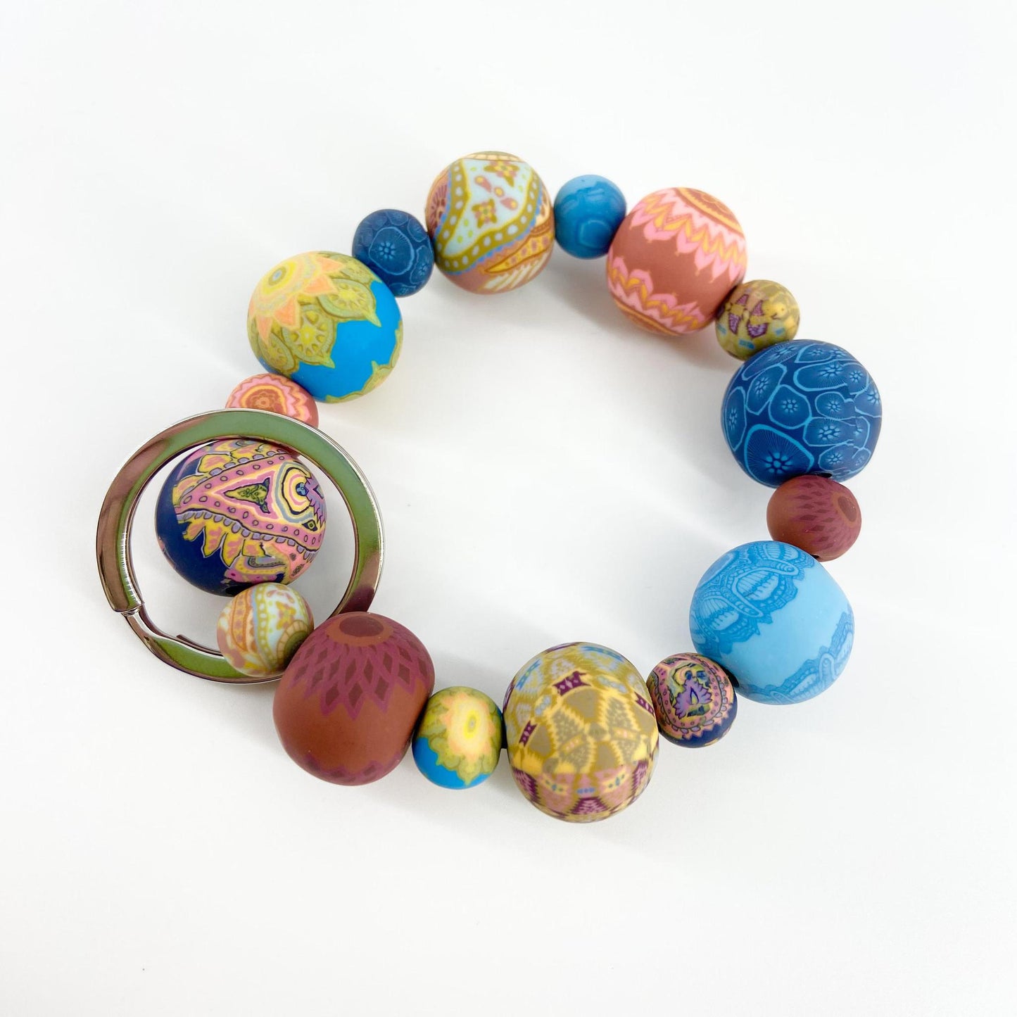 Bracelet Keychain - Chill Vibe - Polymer Clay