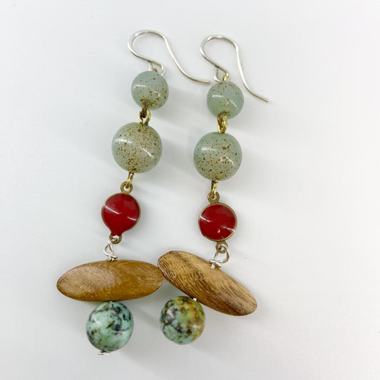 Earrings - Vintage Bead Originals - Vintage Wood