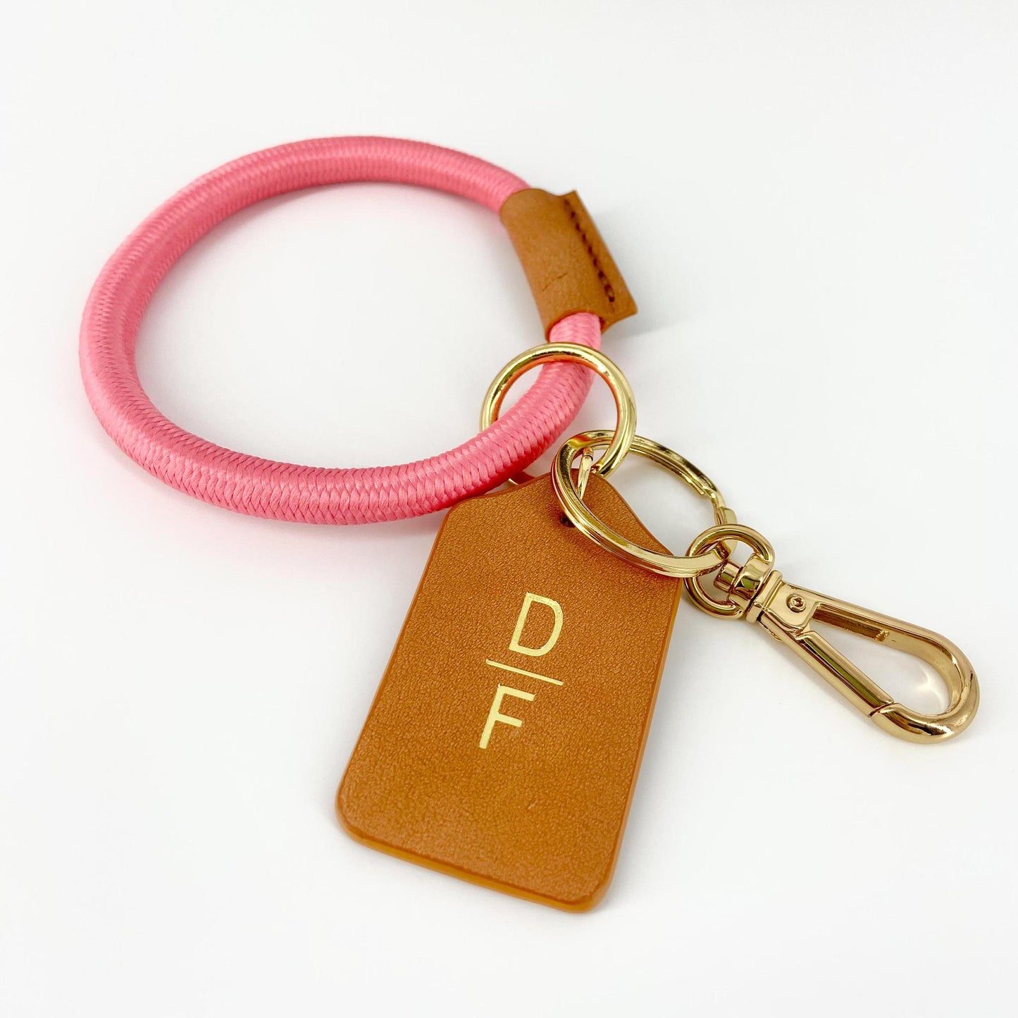 Bracelet Keyring - CUSTOM - Stacked Initials