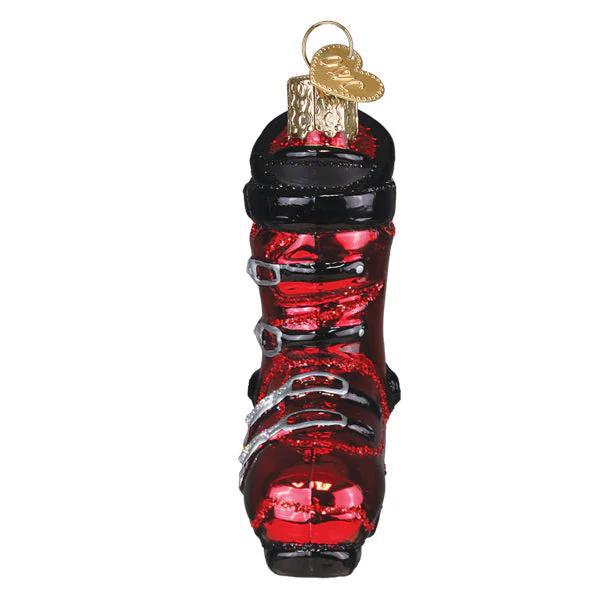 Ornament - Blown Glass - Ski Boot