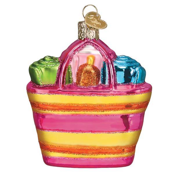 Ornament - Blown Glass - Beach Bag