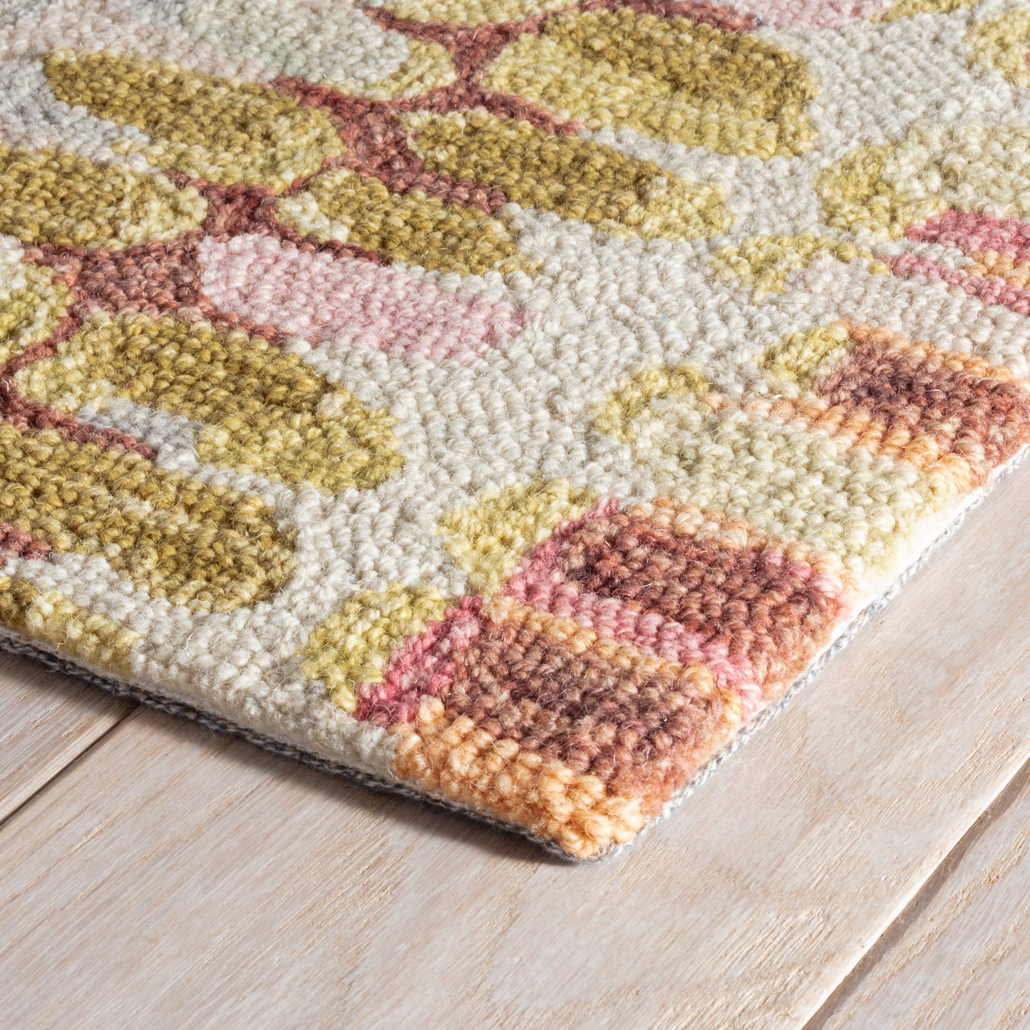Rug - Micro Hooked Wool - Paint Chip Pastel