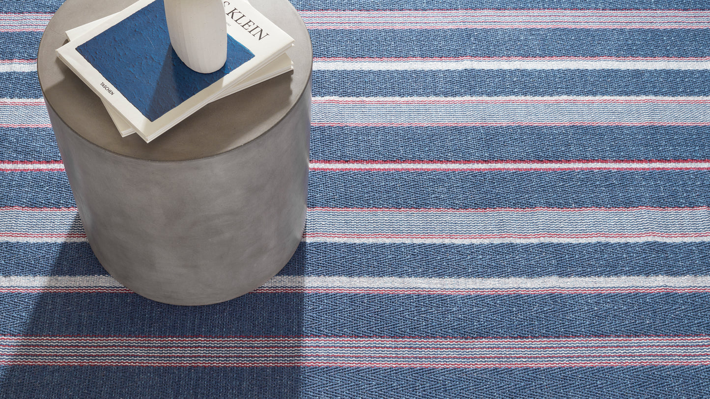 Rug - Woven Cotton - Hillsgrove Stripe Denim