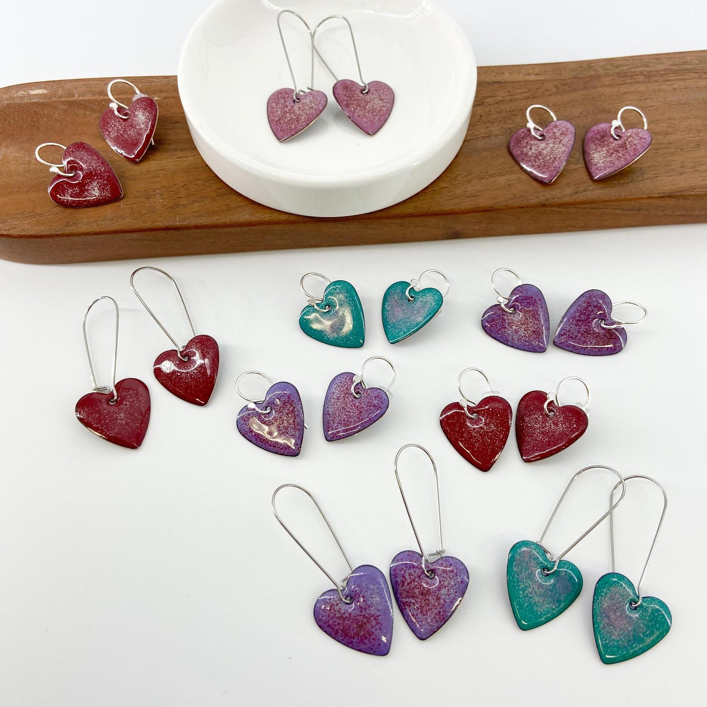 Earrings - Sweet Hearts - Enamel
