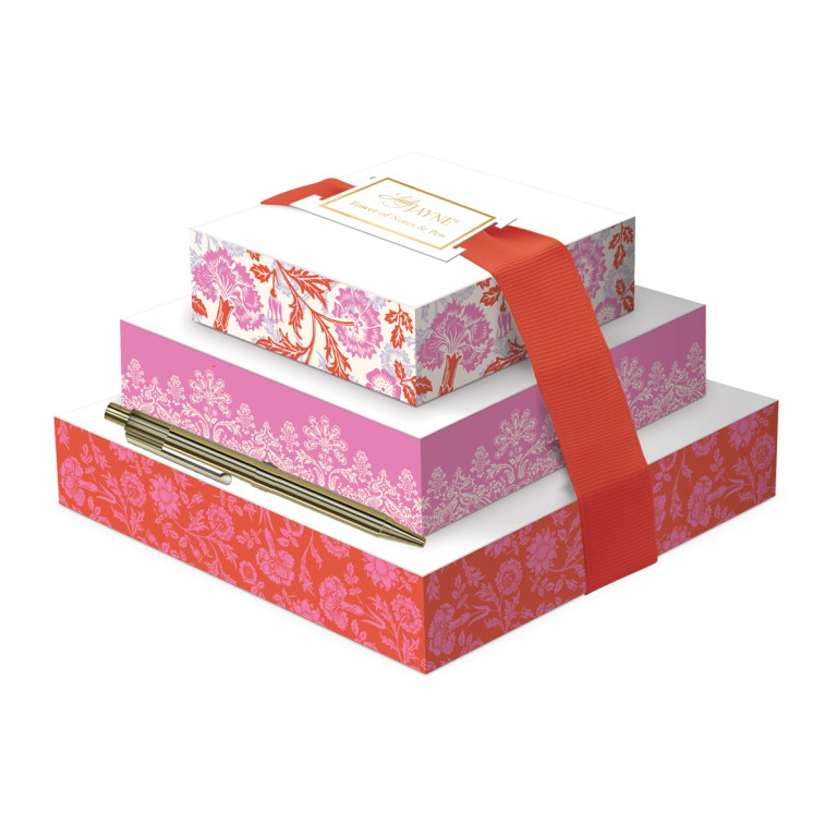 Notepads - Tower of Three & 1 Pen - Prairie Rose