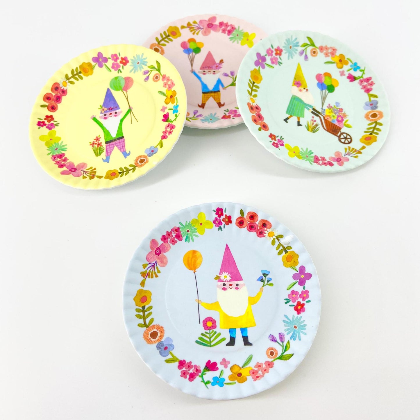 Plate/Coaster - Celebrate - Melamine - 4" - Green
