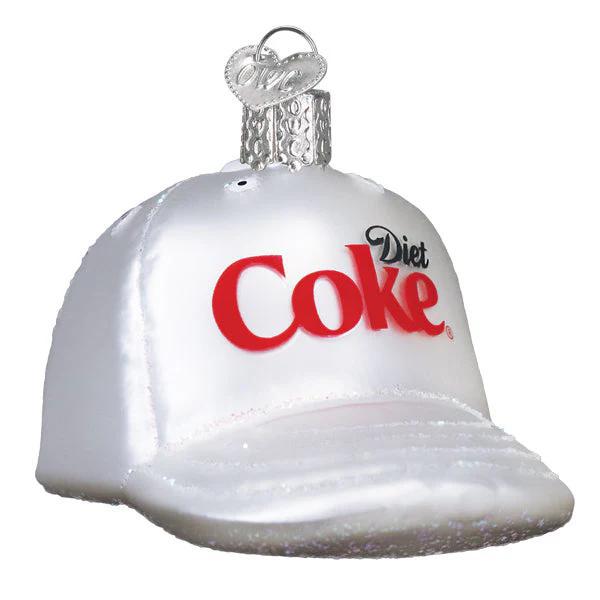 Ornament - Blown Glass - Diet Coke Baseball Cap