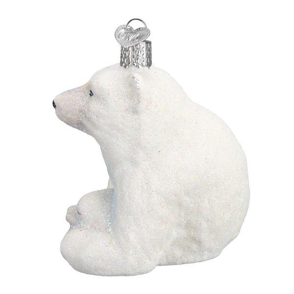 Ornament - Blown Glass - Polar Bear with Cub