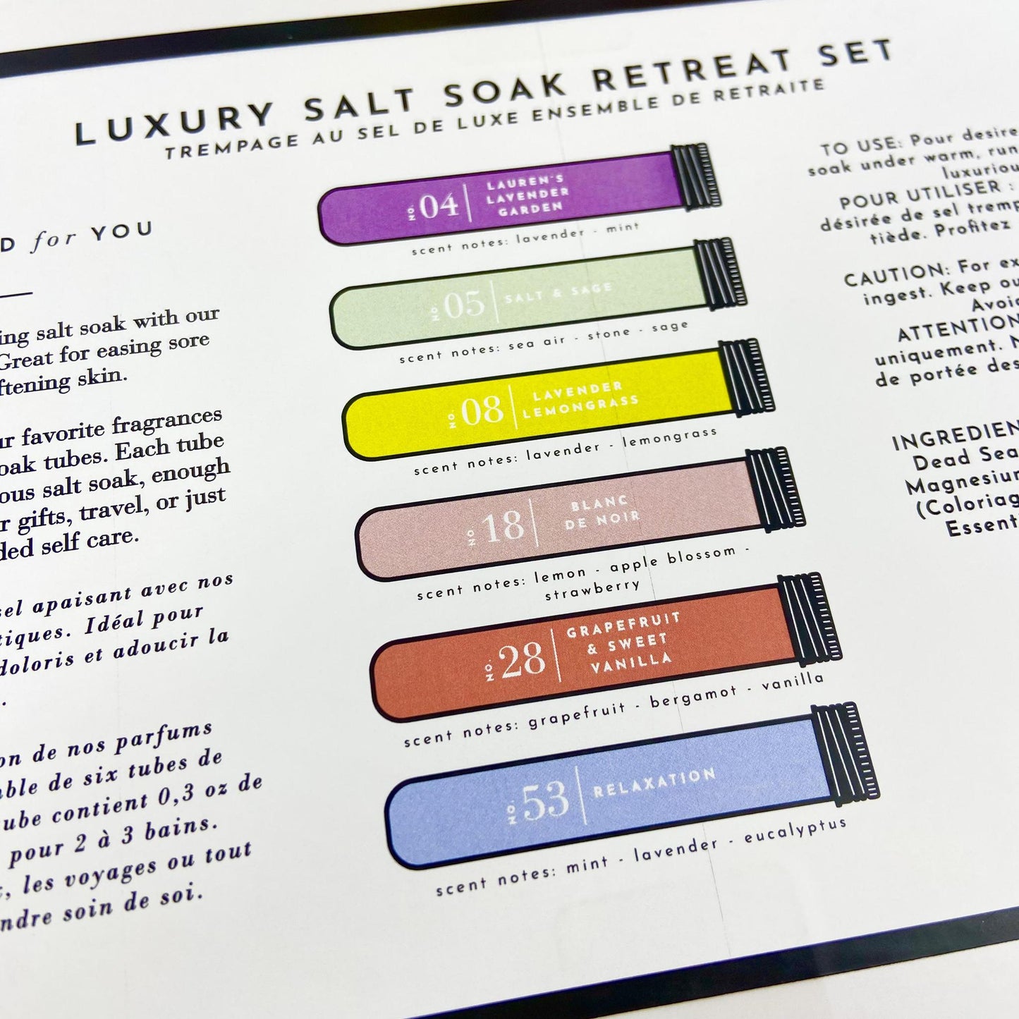 Gift Set - Luxury Bath Salts - Set of Six