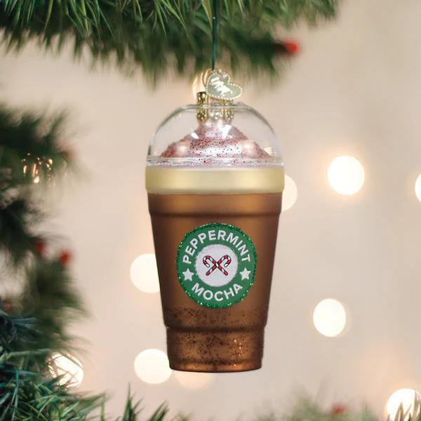 Ornament - Blown Glass - Peppermint Mocha