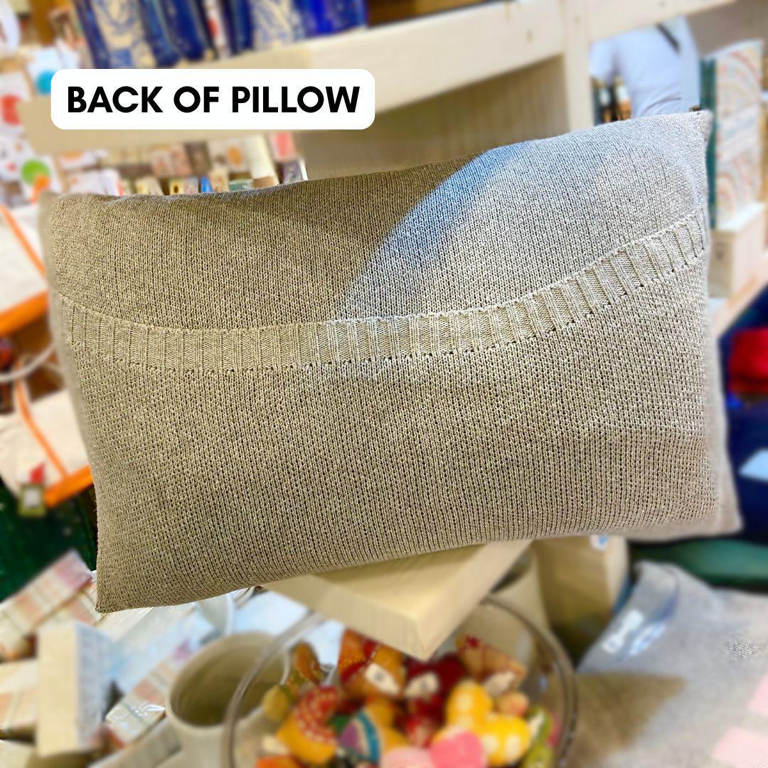 Pillow - KANSAS CITY - Cotton Knit - Grey/Navy