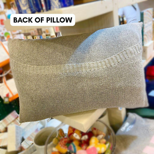 Pillow - KANSAS CITY - Cotton Knit - Grey/Navy