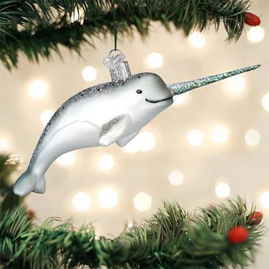 Ornament - Blown Glass - Narwhal