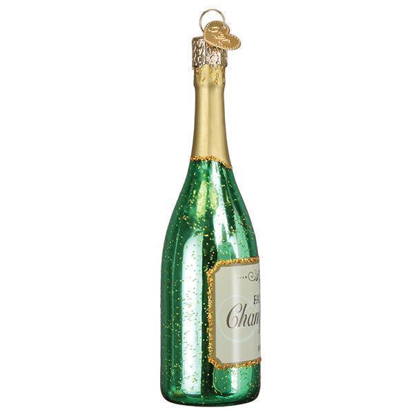 Ornament - Blown Glass - Champagne Bottle