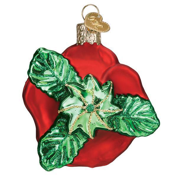 Ornament - Blown Glass - Red Rose