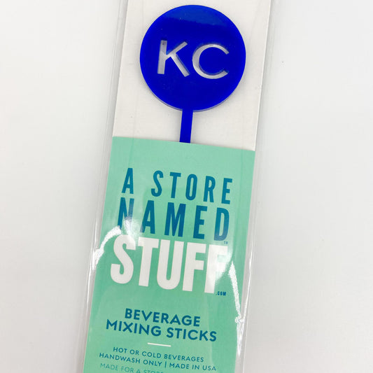 Stirrer - Blue Acrylic Circle - KC