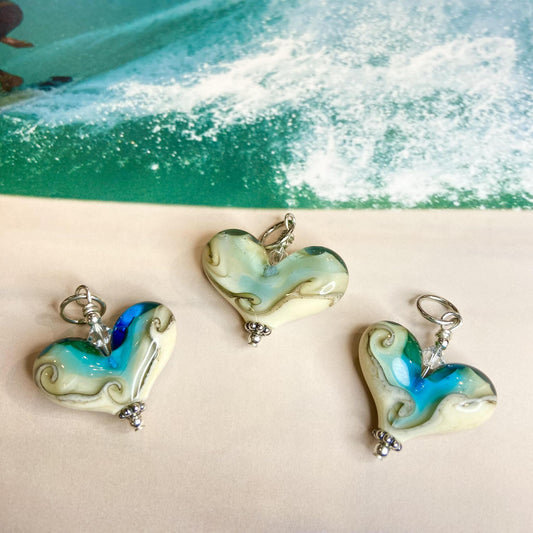 Pendant - Beach Heart - Small - Gold Fill