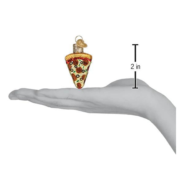 Ornament - Blown Glass - Mini Pizza Slice