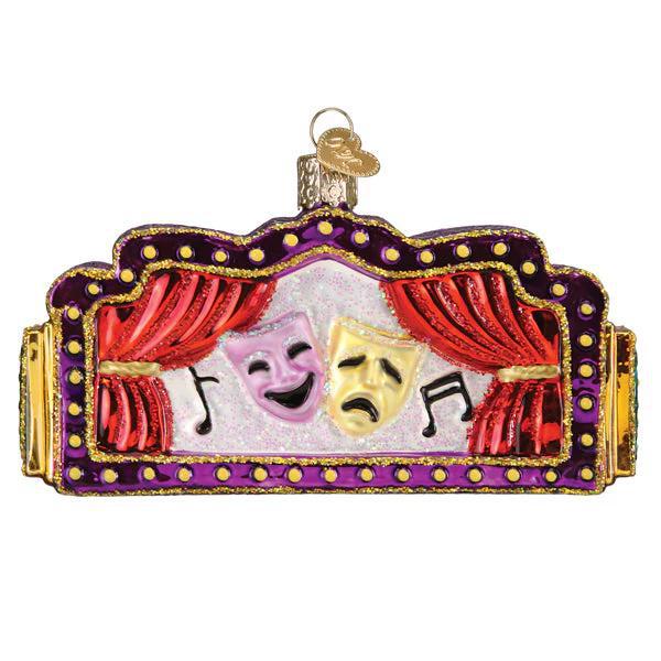 Ornament - Blown Glass - Broadway Marquee