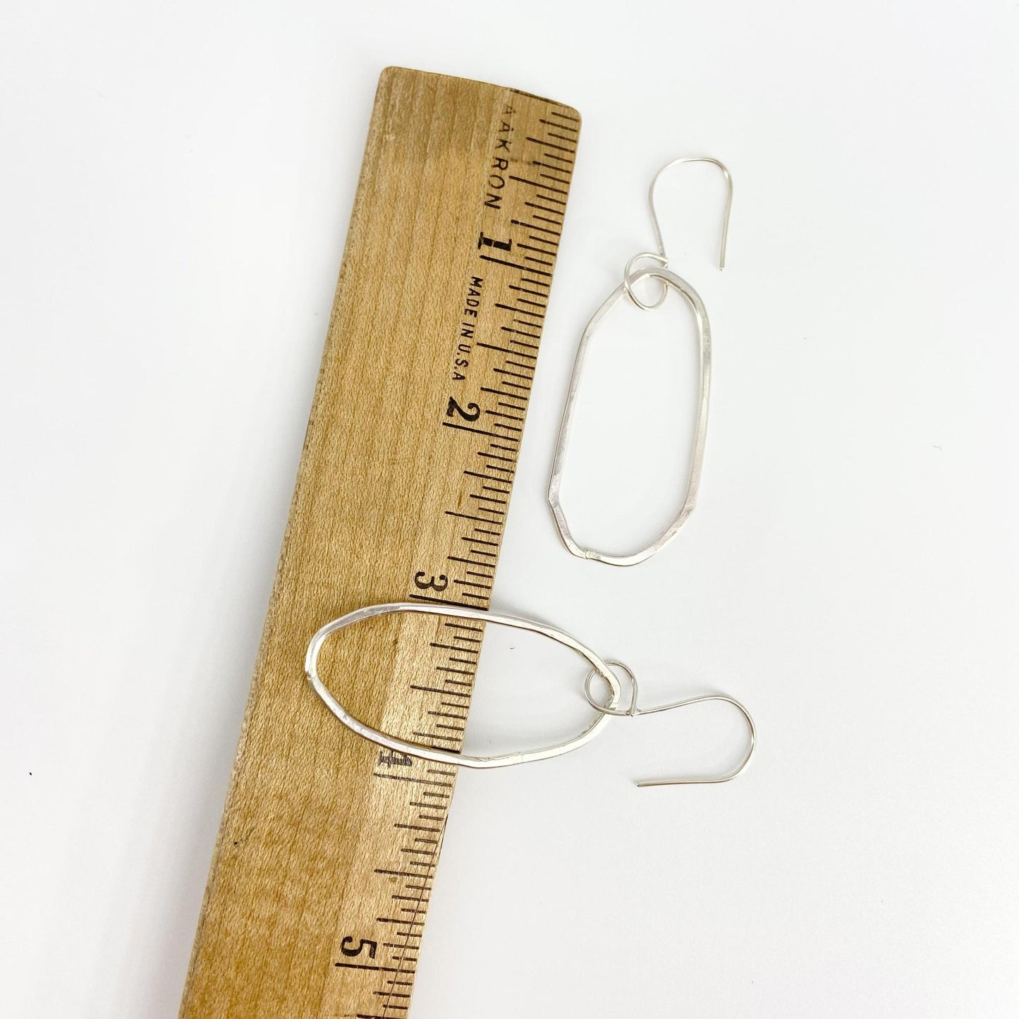 Earrings - Wonky Ellipse - Sterling Originals