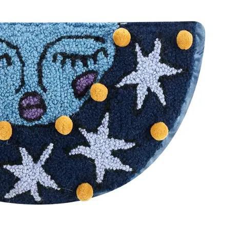 Pillow - Night - Semi Circle - Hooked Wool